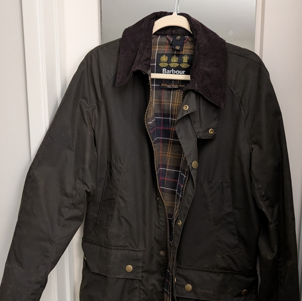 Barbour Ashby Wax Jacket Size S Men's